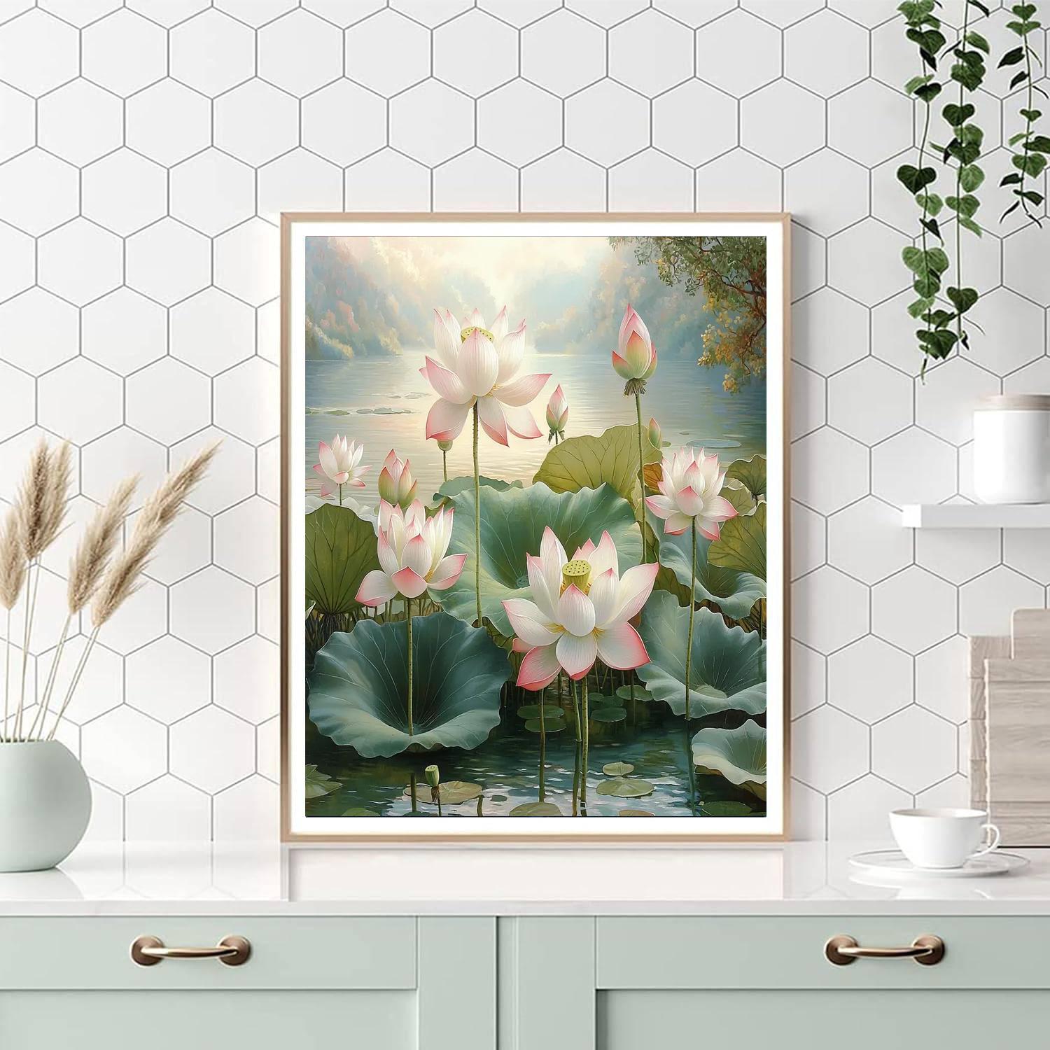 Zhao Mengfu Inspired The Enchantment Of Lotus Blooms  Paint By Color