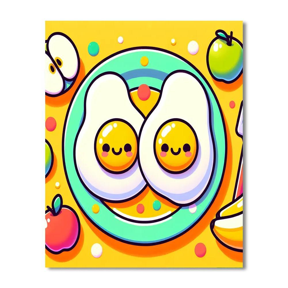 Sunny Side Up Eggs Painting By Numbers Kit