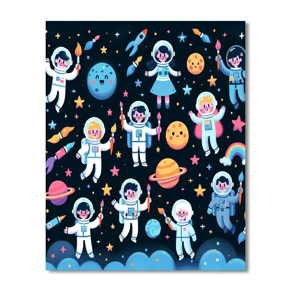 Artful Adventures In Space Painting By Numbers Kit