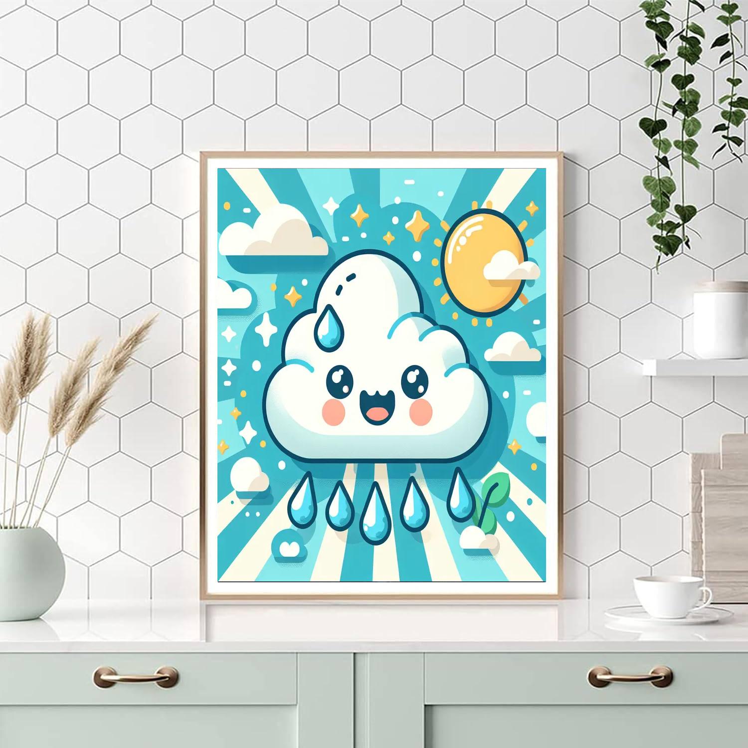 Curly Cloud Painting By Numbers Kit