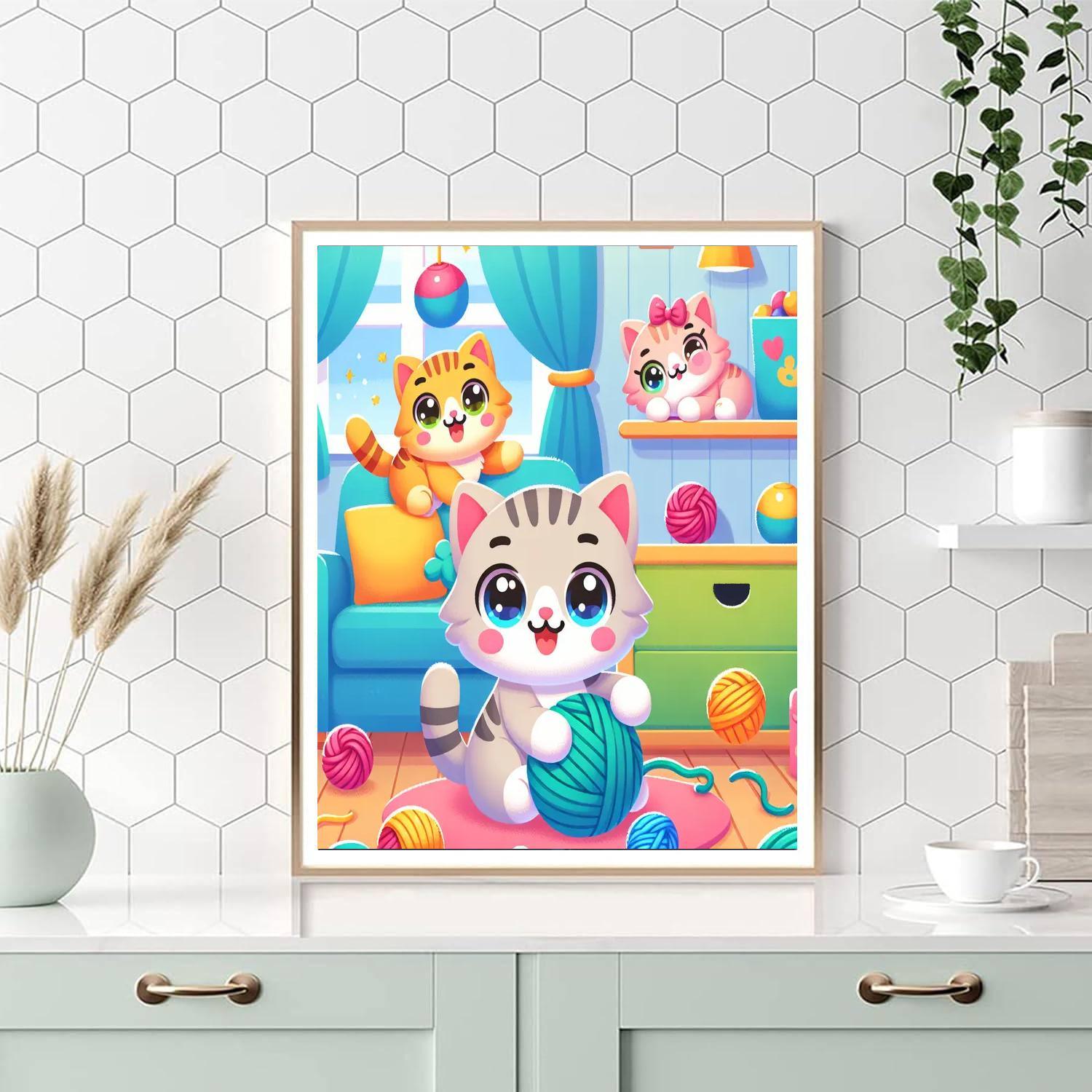 Cuddly Cat Capers Paint By Numbers Kits