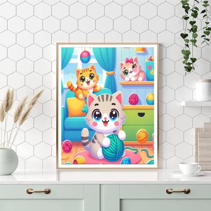 Cuddly Cat Capers Paint By Numbers Kits