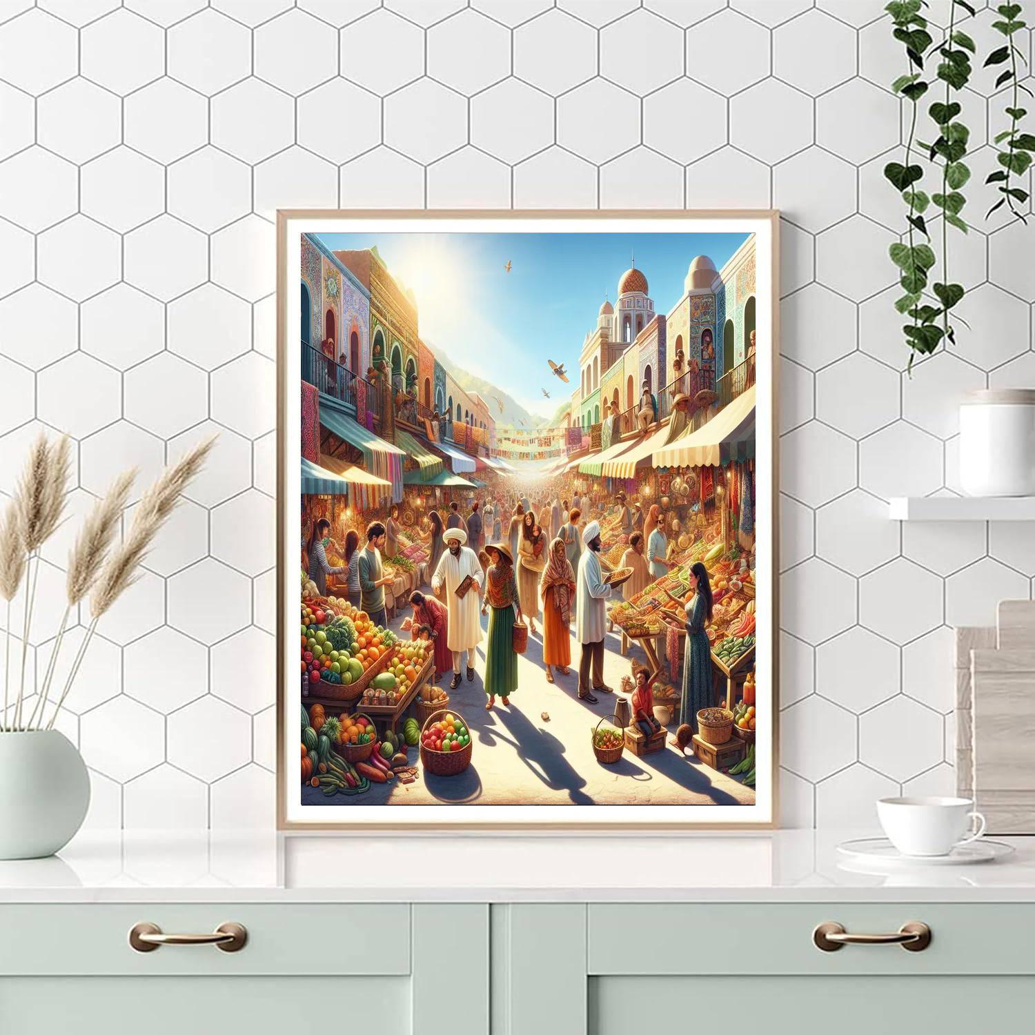 Exotic Cultural Market Paint By Color