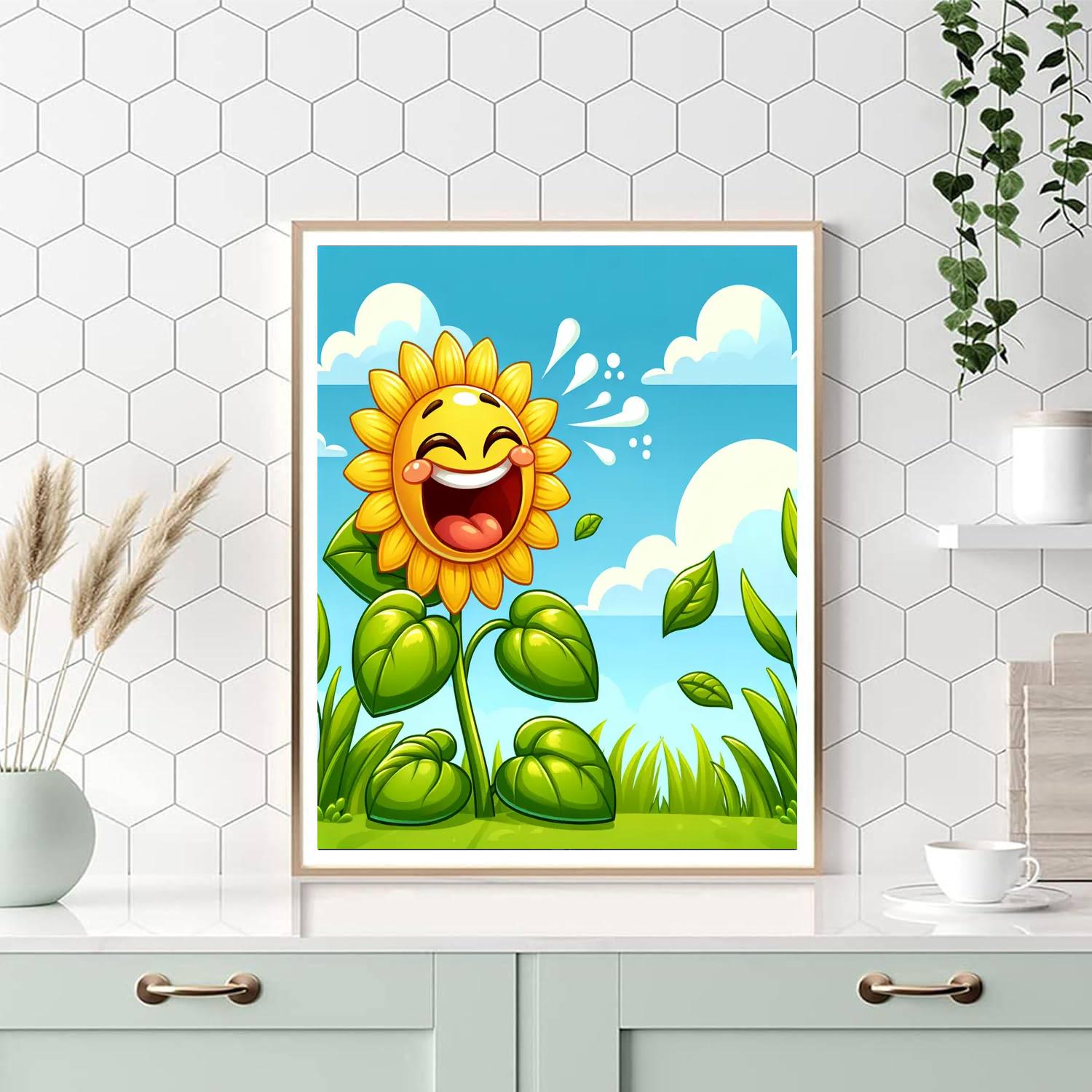 Giggling Sunflower Numbered Painting Kits