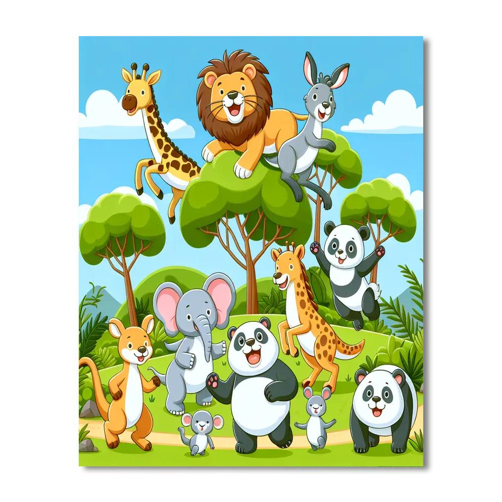 Wildlife Wander Number Painting