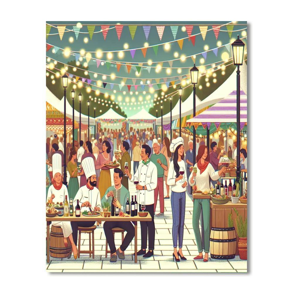 Hong Kong Wine & Dine Festival Paint By Numbers Art