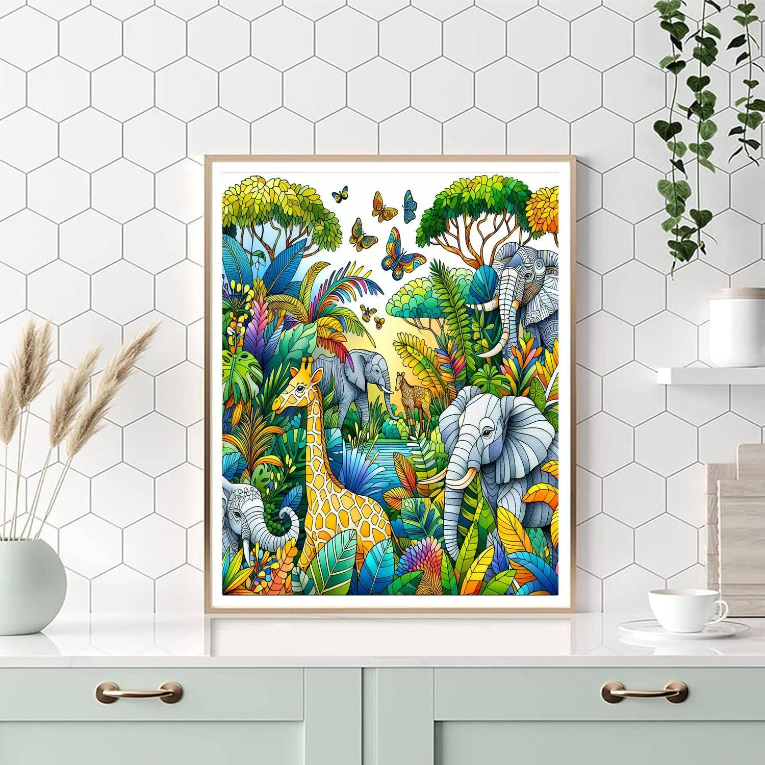 Cheerful Safari Journey Paint By Numbers Kits