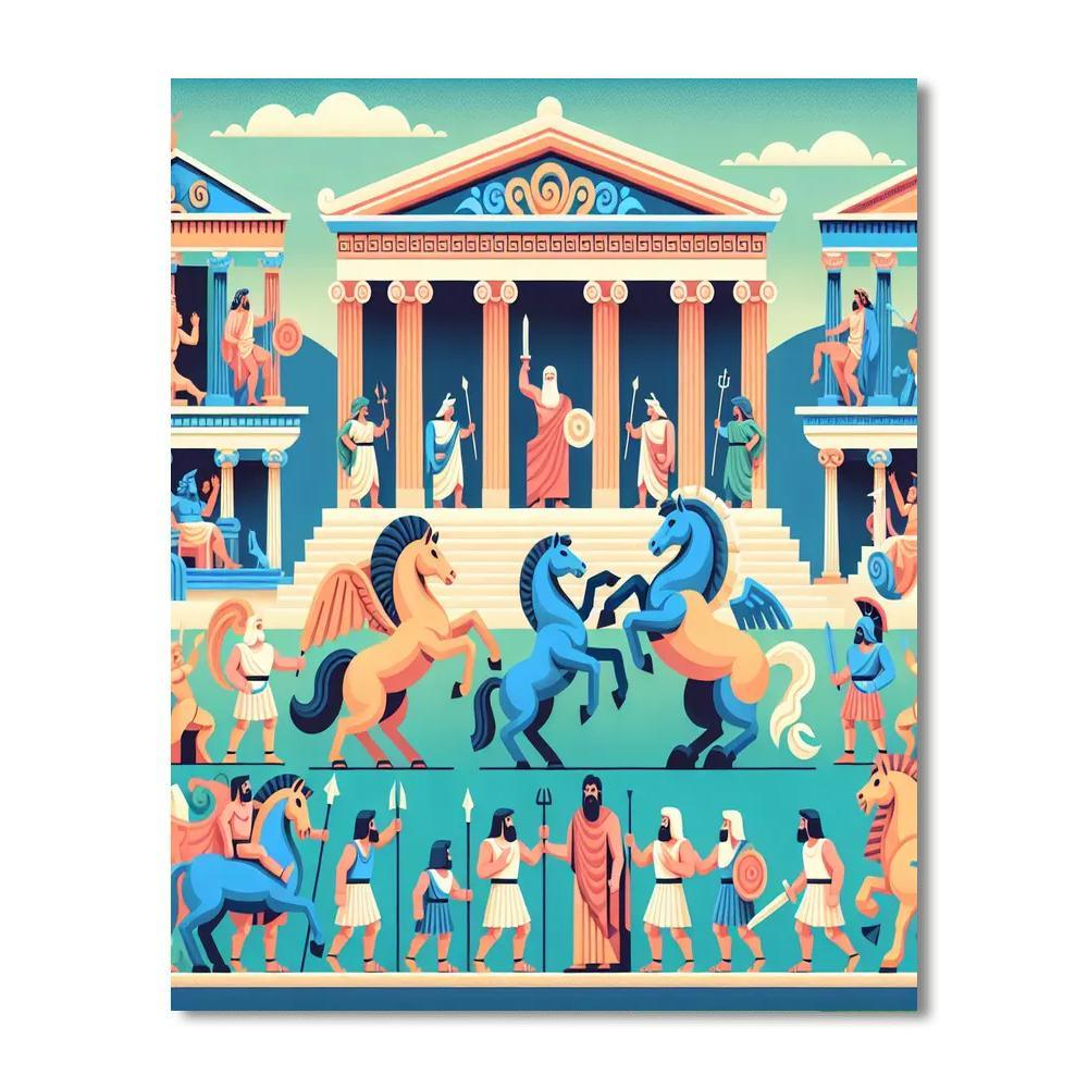 Ancient Greece Odyssey Painting By Numbers Kit