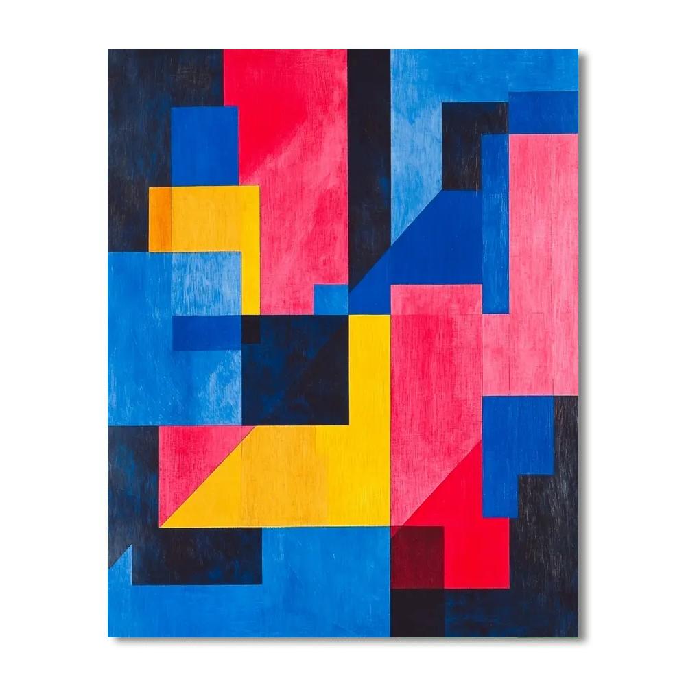 Kazimir Malevich Inspired Rhythmic Dynamics  Numbered Painting Kits