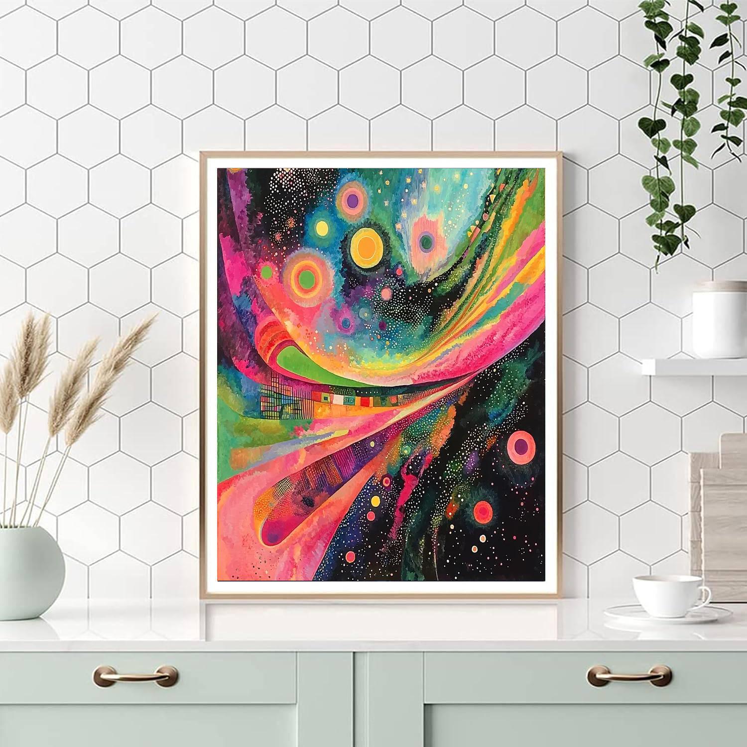 Wassily Kandinsky Inspired Psychedelic Space Odyssey  Painting By Numbers Kit
