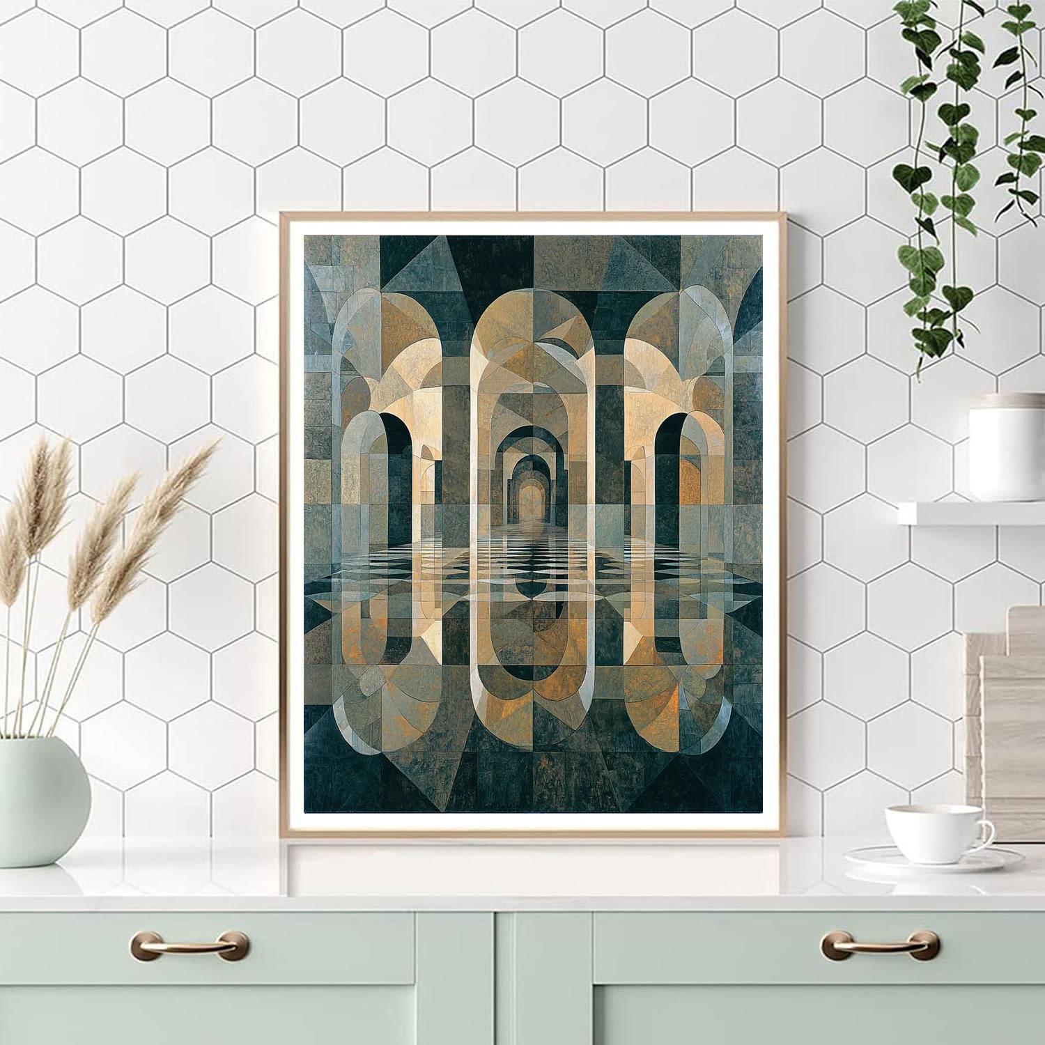 M.C. Escher Inspired Complex Reflections  Paint By Numbers Kits