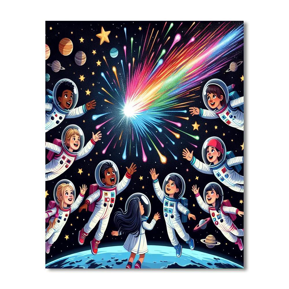 Cosmic Comet Adventure Paint By Numbers