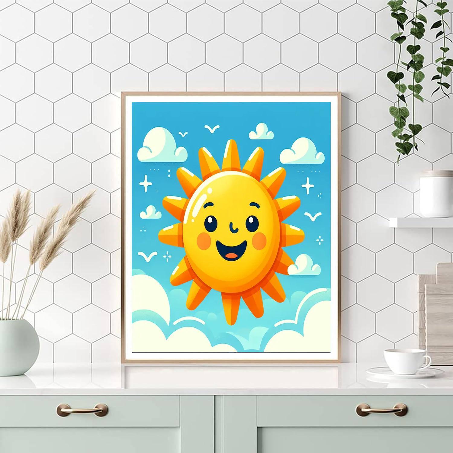 Friendly Sun Number Painting