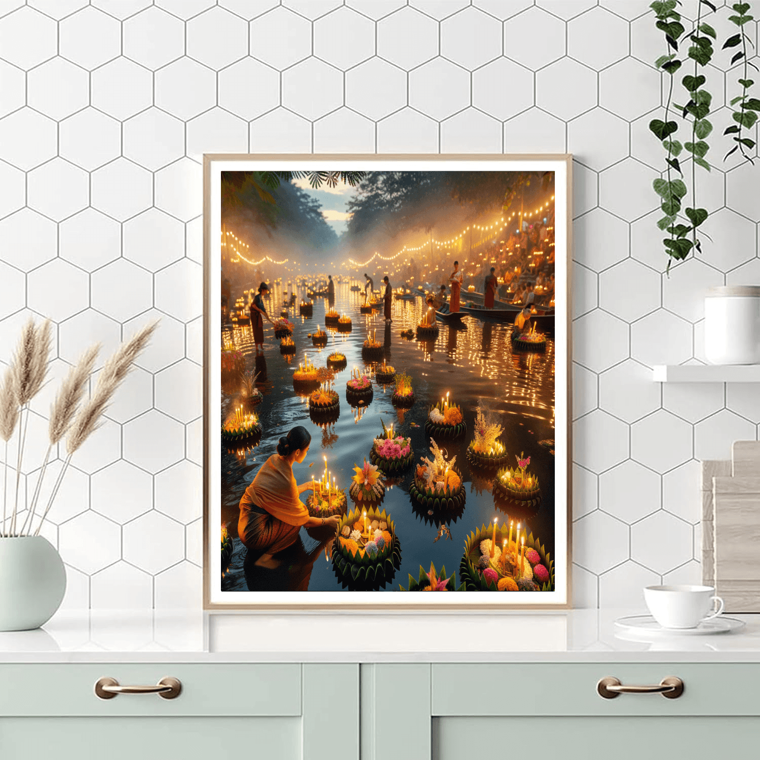 Loi Krathong Festival - Thailand Number Painting