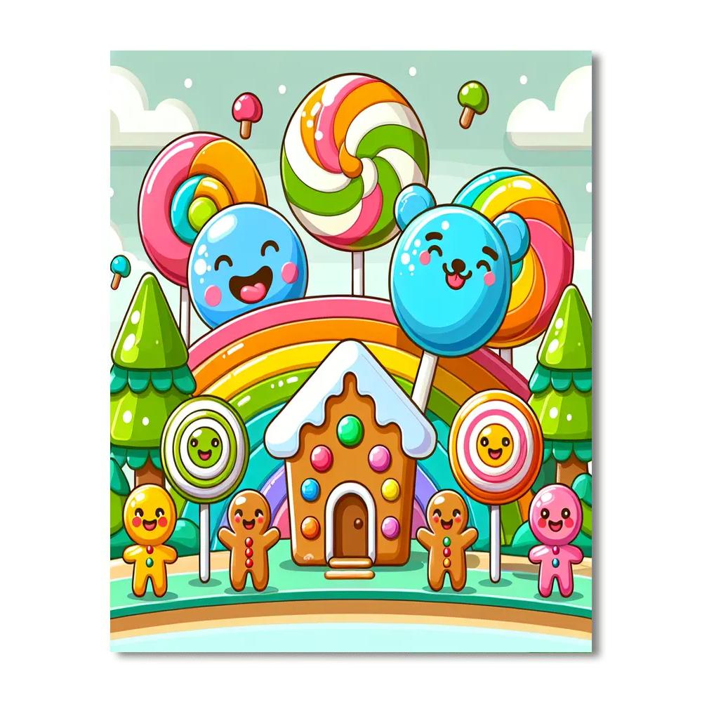 Dreamy Candy Land Painting Number Kit