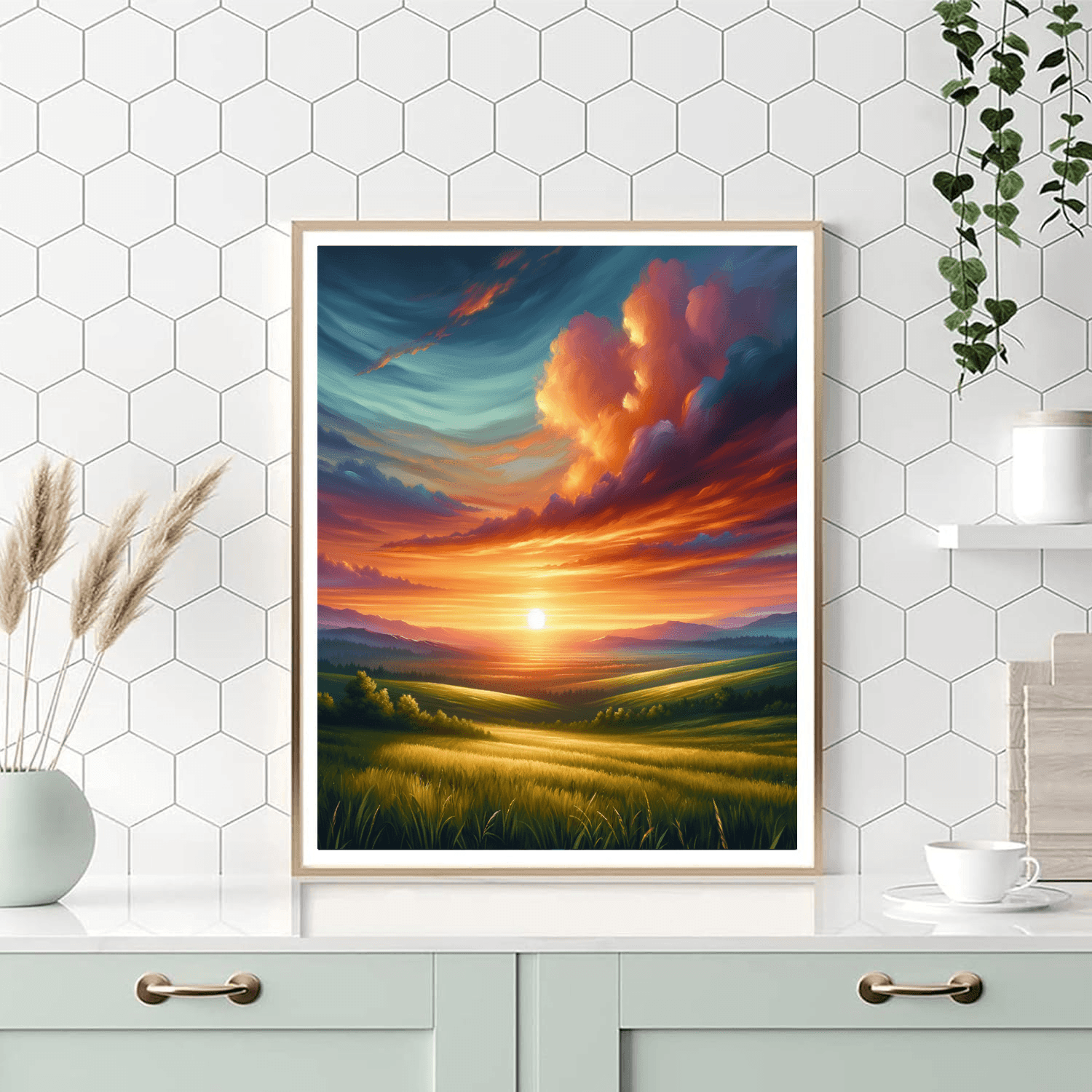 Rural Sunset Serenity DIY Paint By Numbers