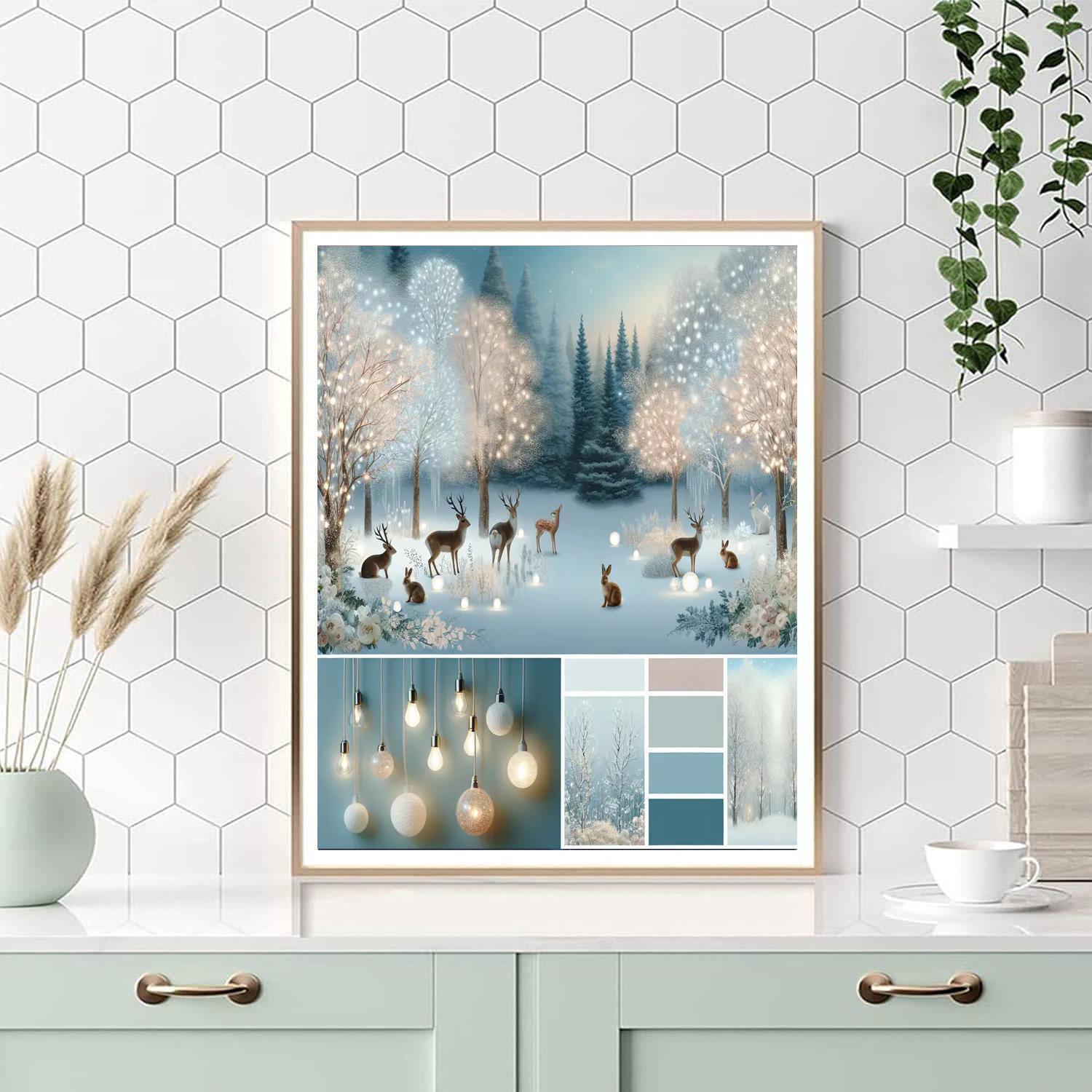 Magical Winter Scene Paint By Numbers