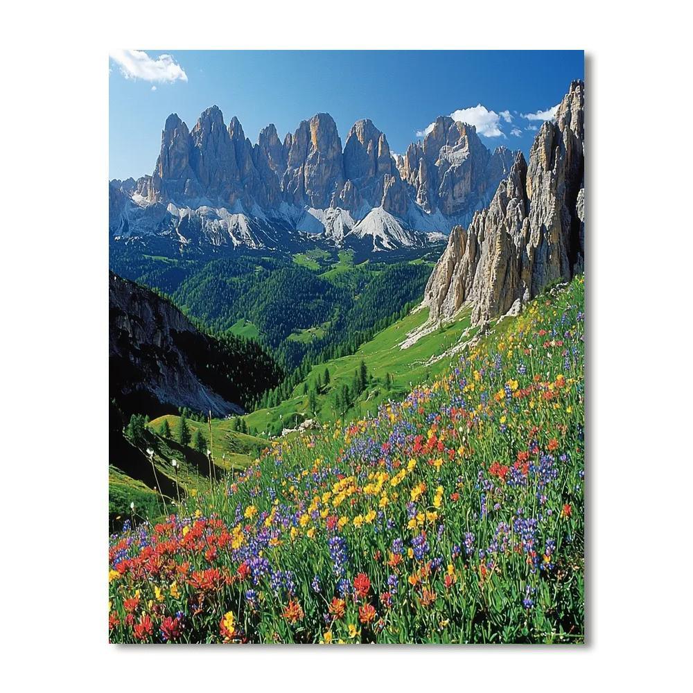 Dolomites Hiking Trail Painting Number Kit