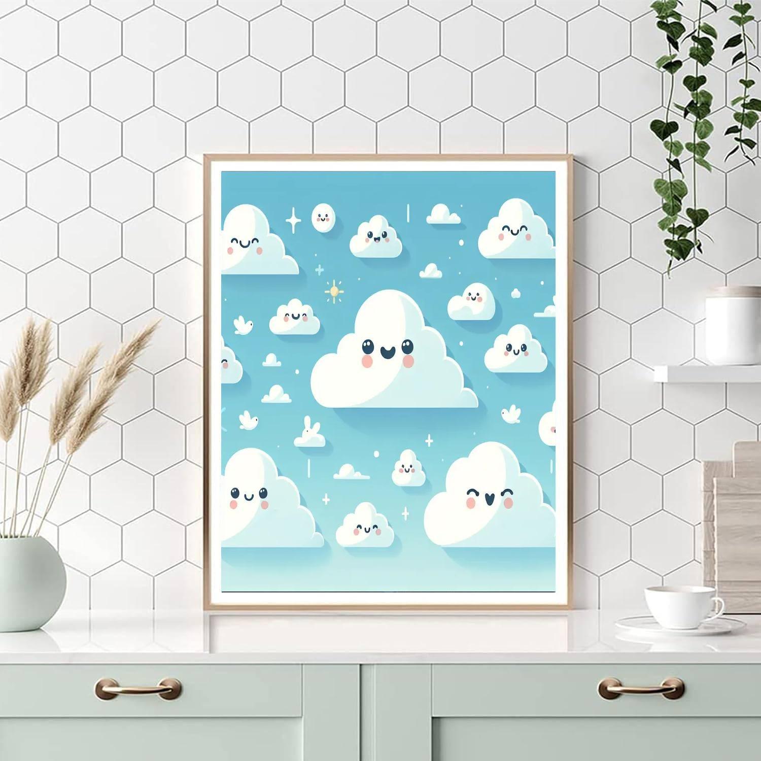 Cheery Clouds Paint By Numbers Art