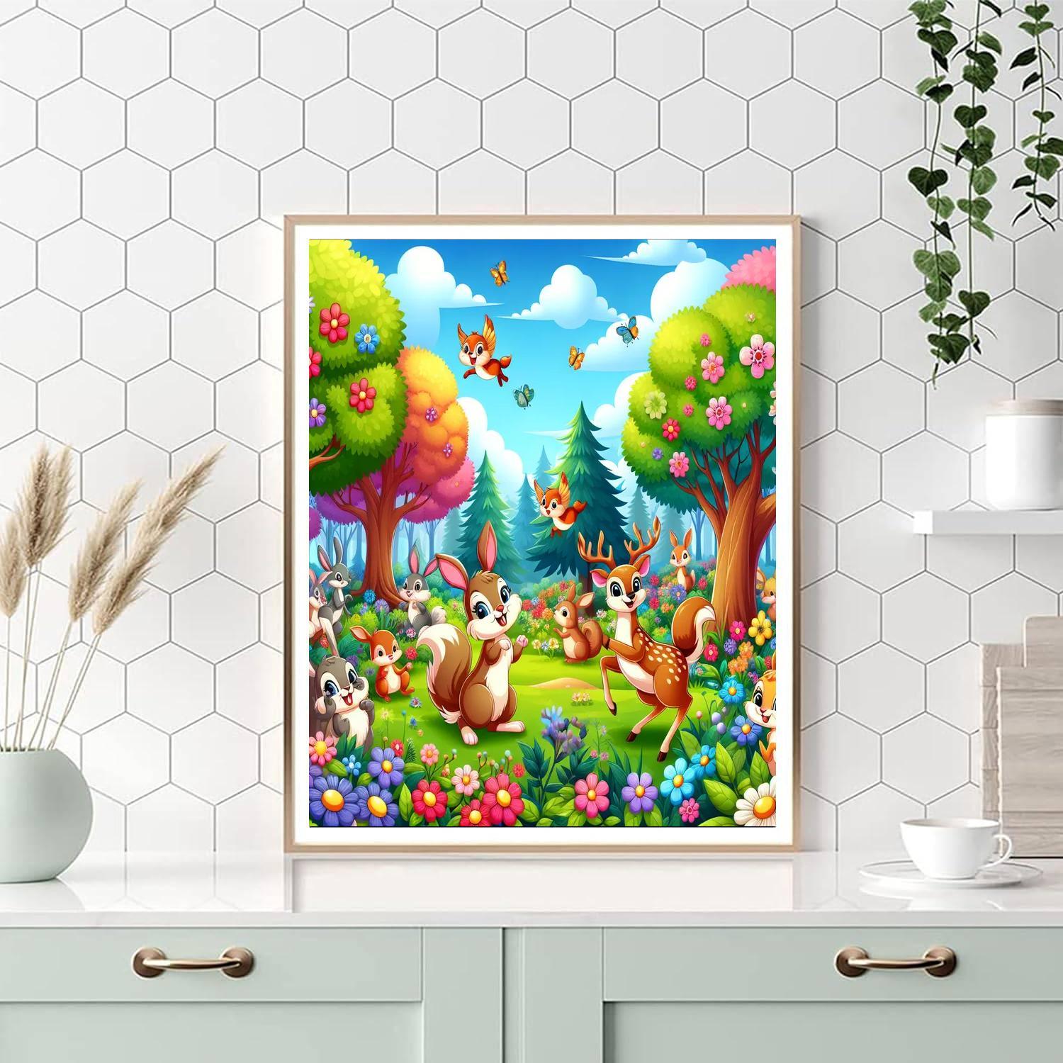 Vibrant Forest Adventures Paint By Numbers Art