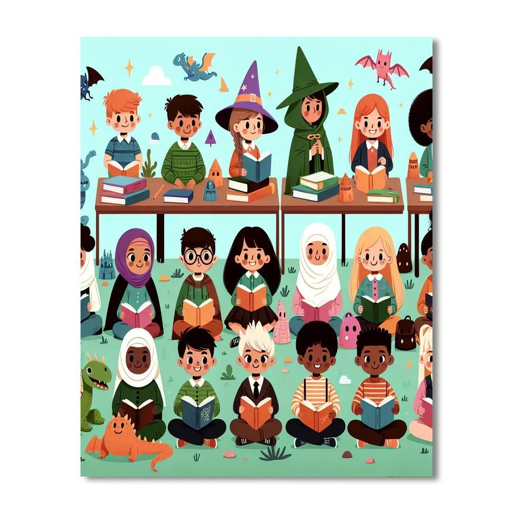 Wizard School Adventures Paint By Color