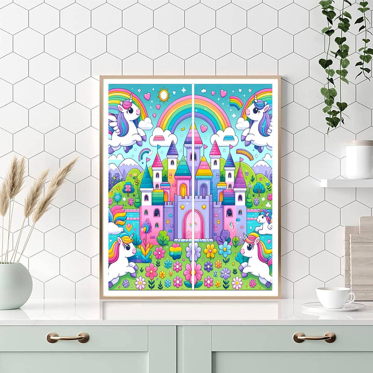 Rainbow Unicorn Kingdom Painting By Numbers Kit