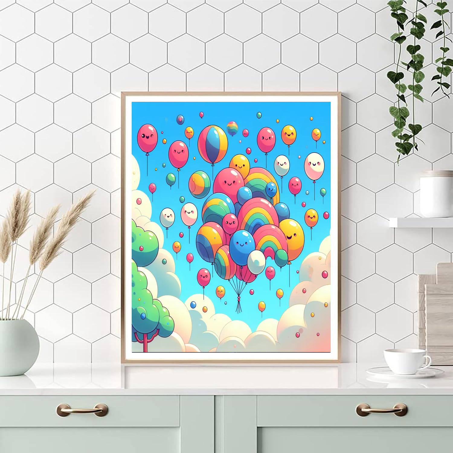 Cheery Balloon Festival Numbered Painting Kits