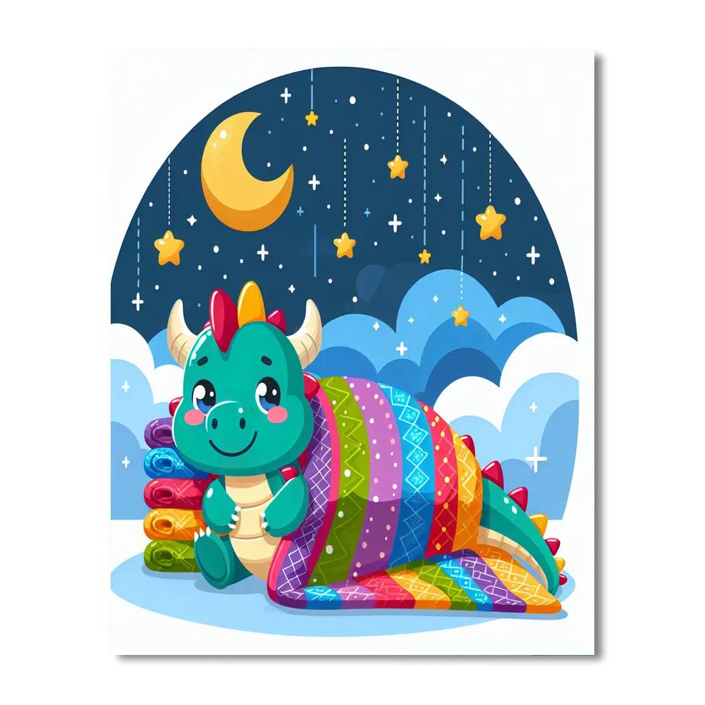 Cuddly Dragon Numbered Painting Kits