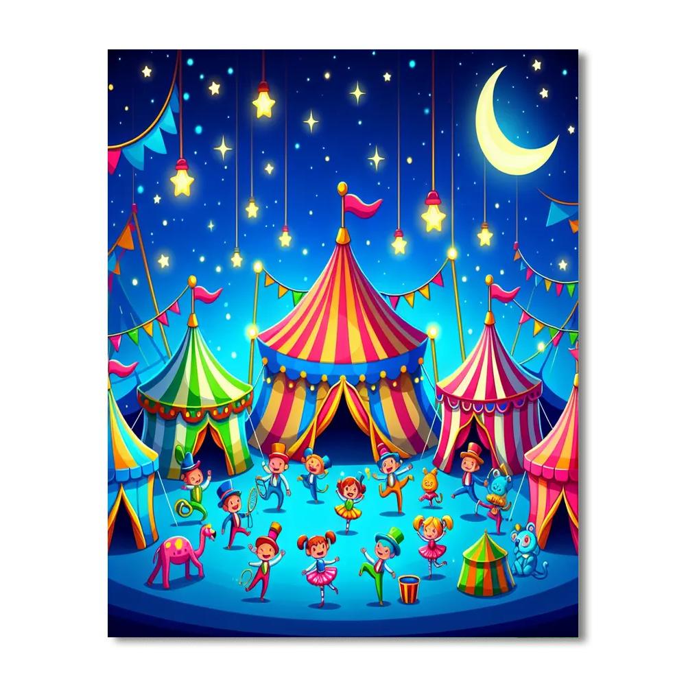 Circus Under The Stars Paint By Numbers Art