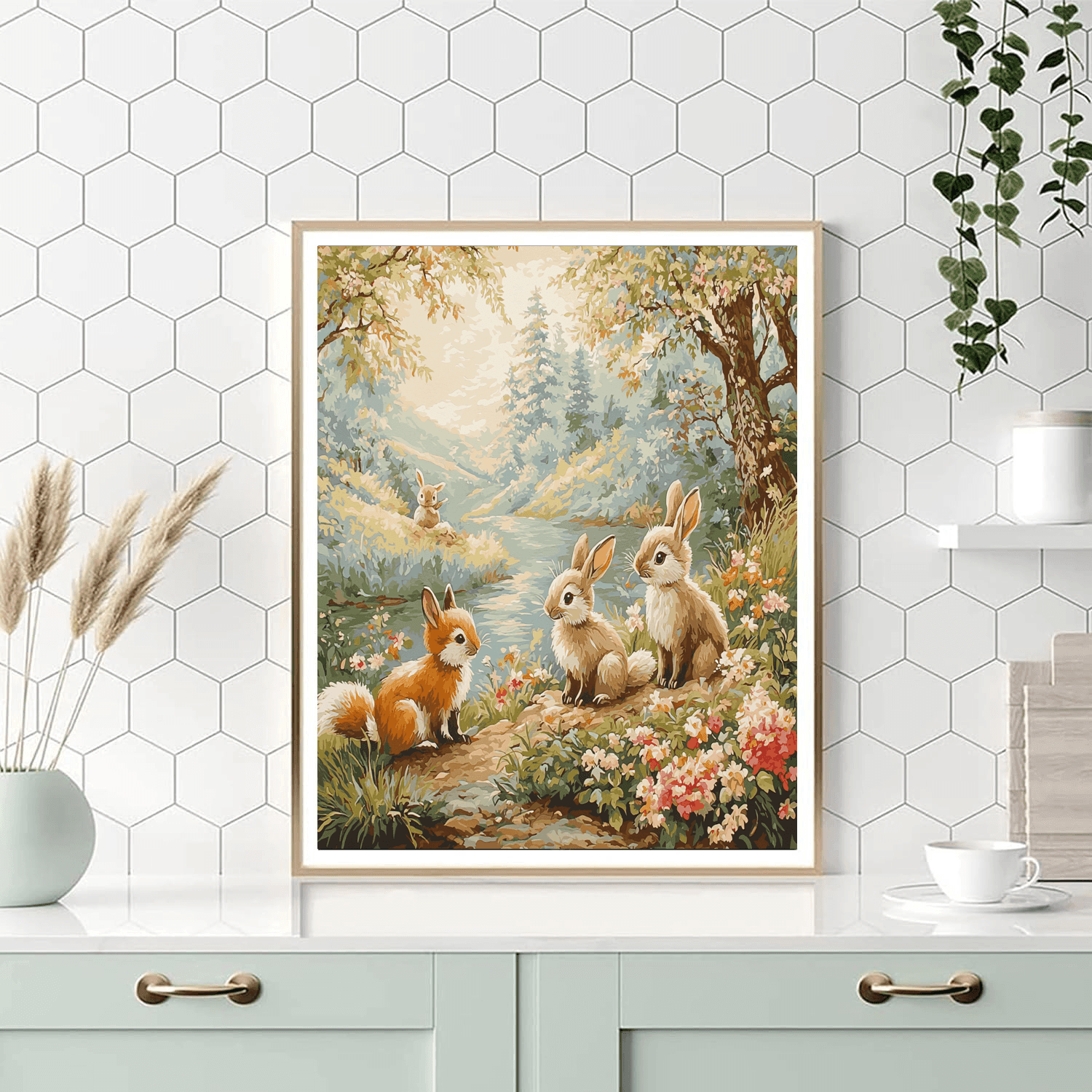 Beatrix Potter Inspired Frolicking Animals  Paint By Number