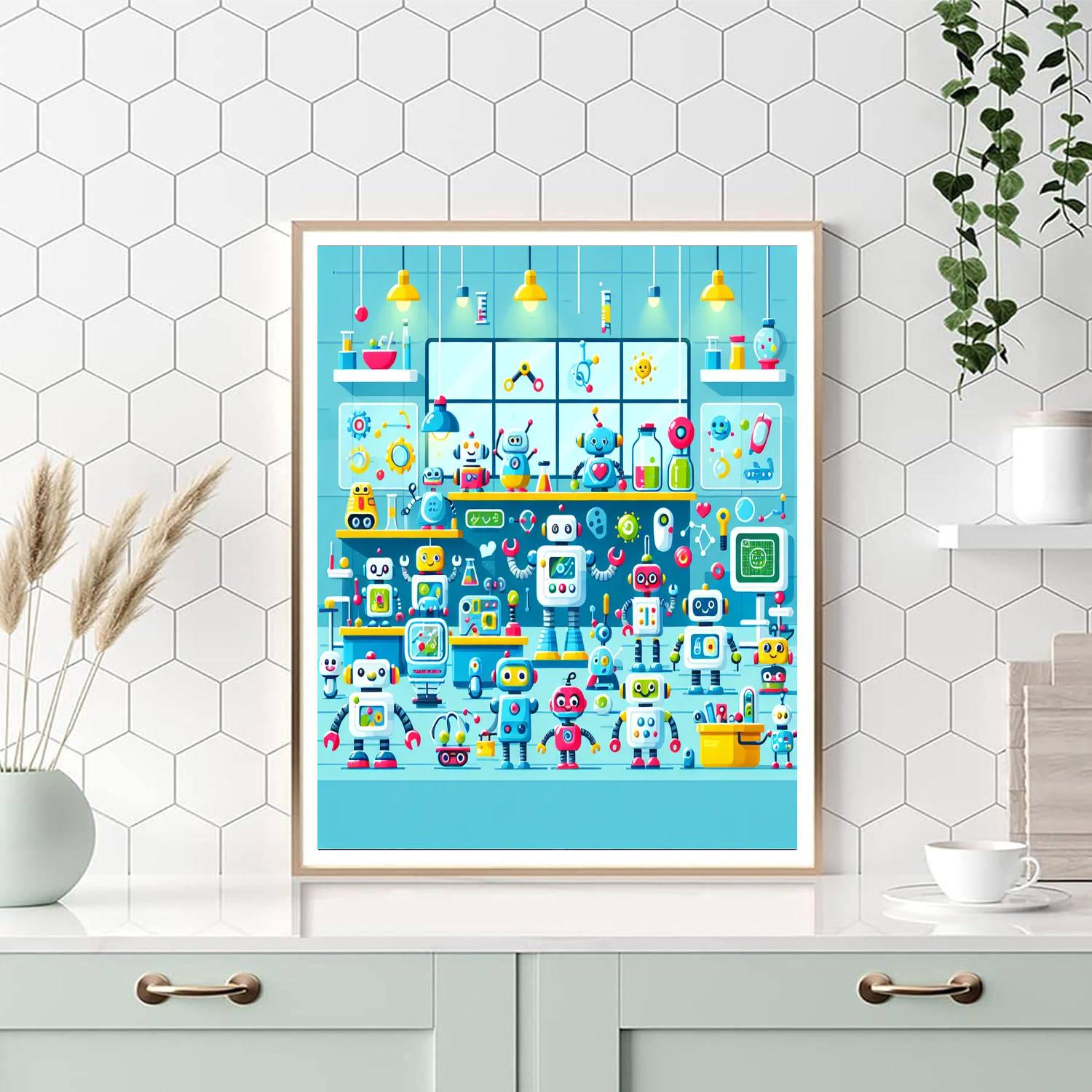 Robot Lab Number Painting