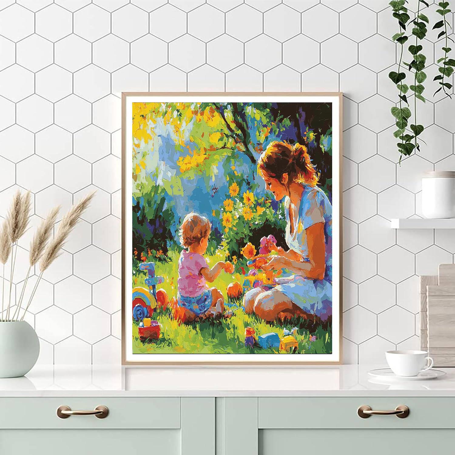 Mom's Heart Of Joy Painting Number Kit