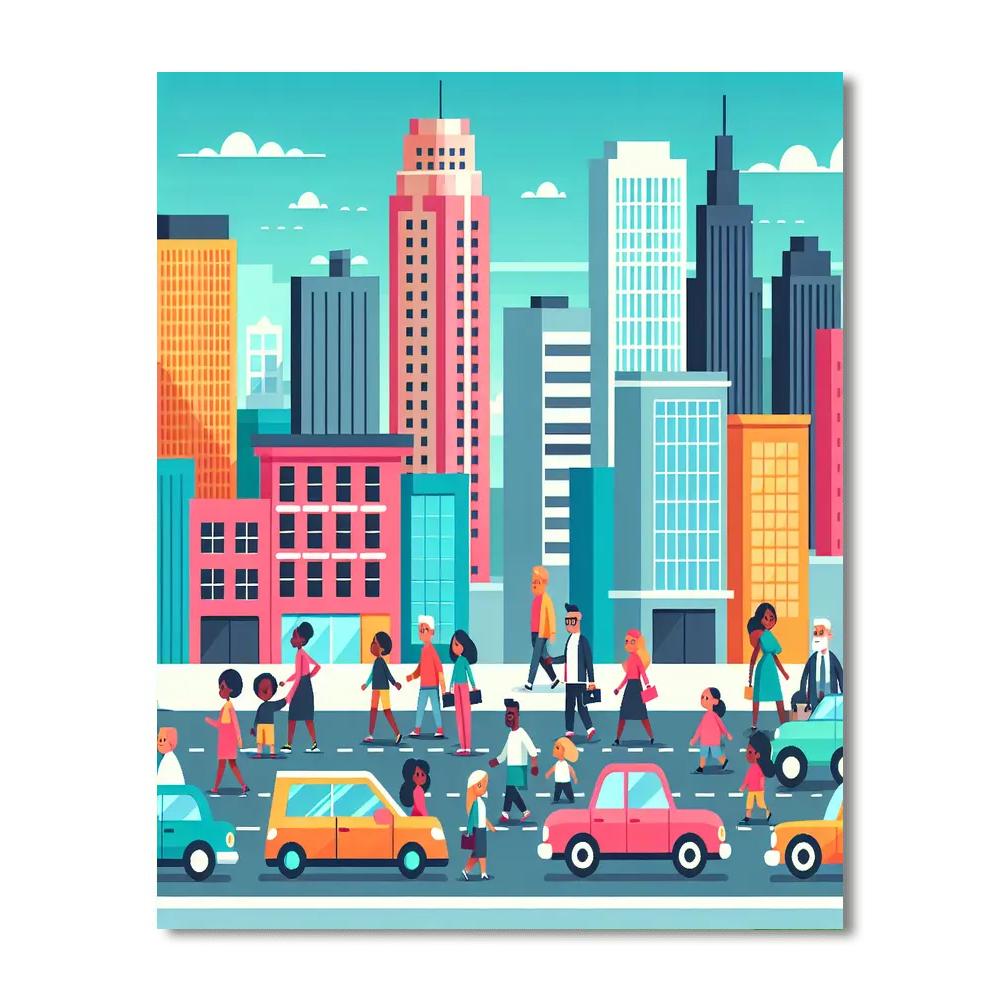 City Adventure Exploration DIY Paint By Numbers