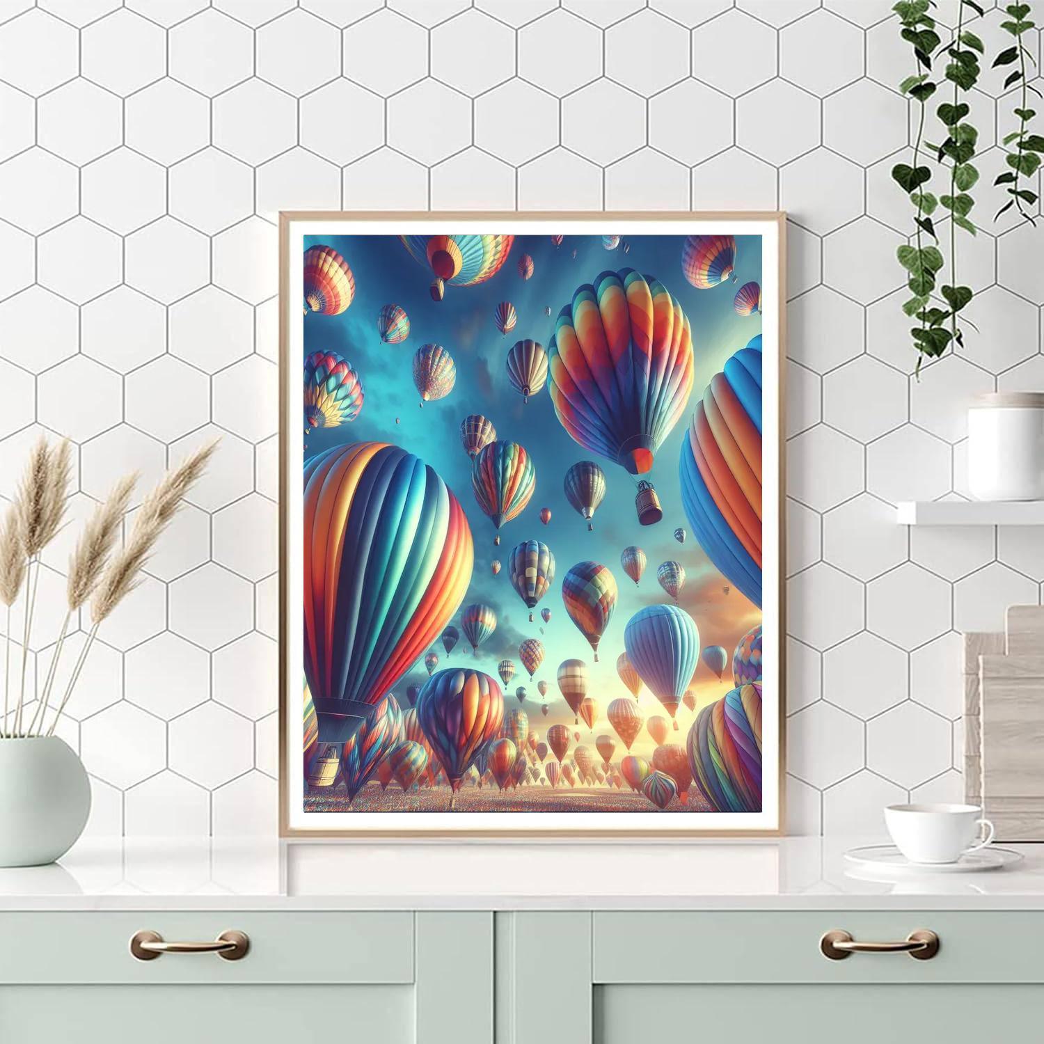 Vivid Balloon Fiesta Number Painting