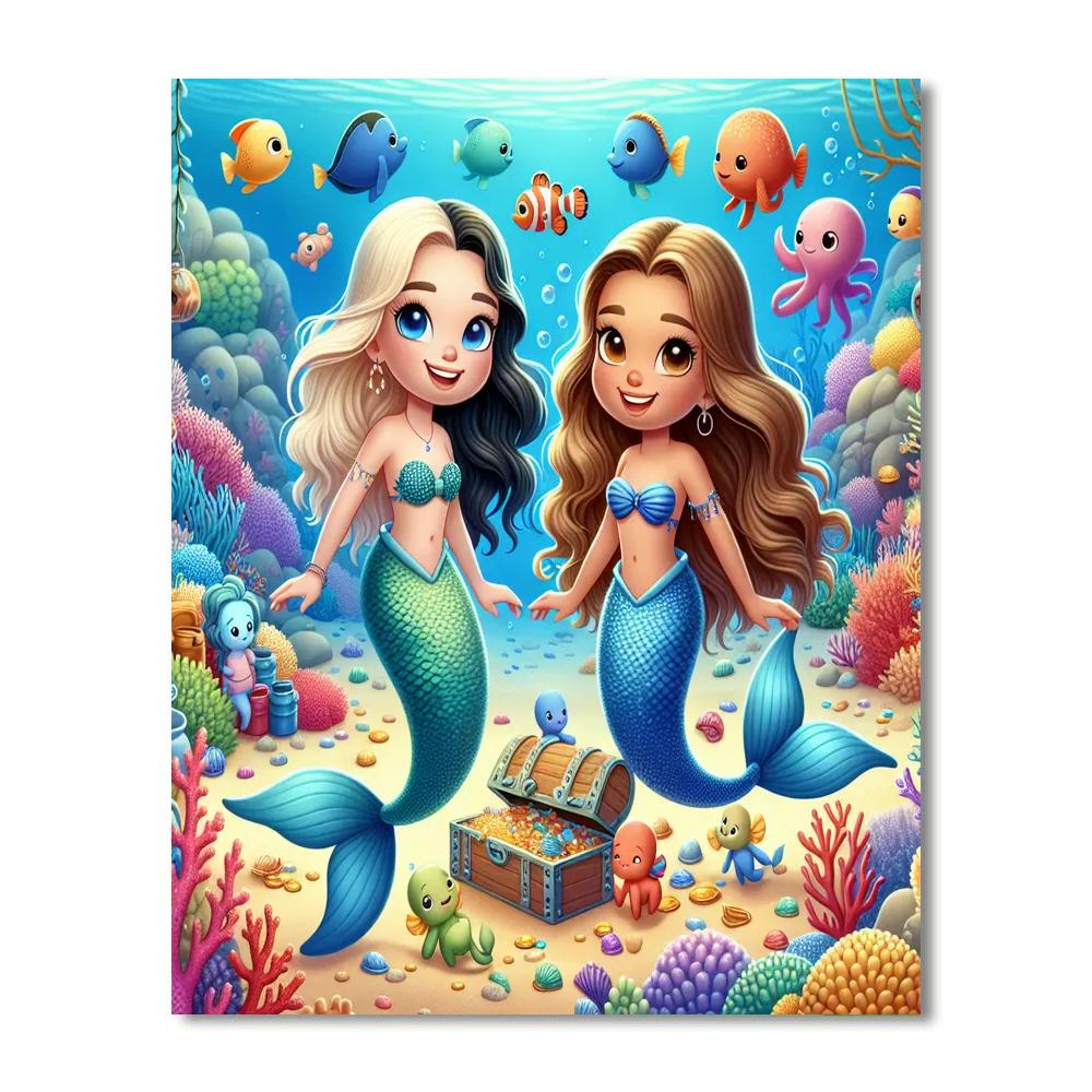 Mermaid Cove Adventure Number Painting