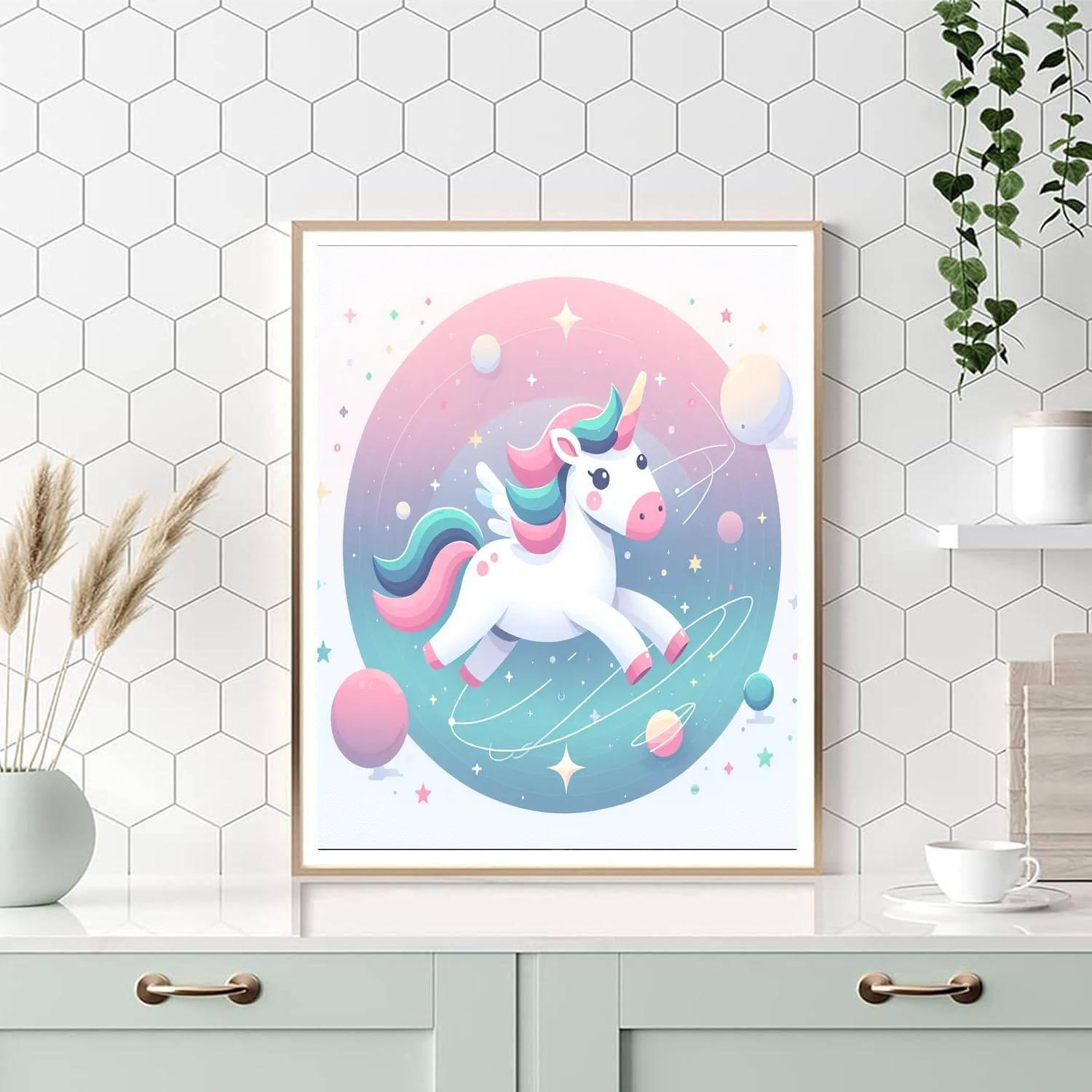 Galaxy Unicorn Ride Paint By Numbers Art