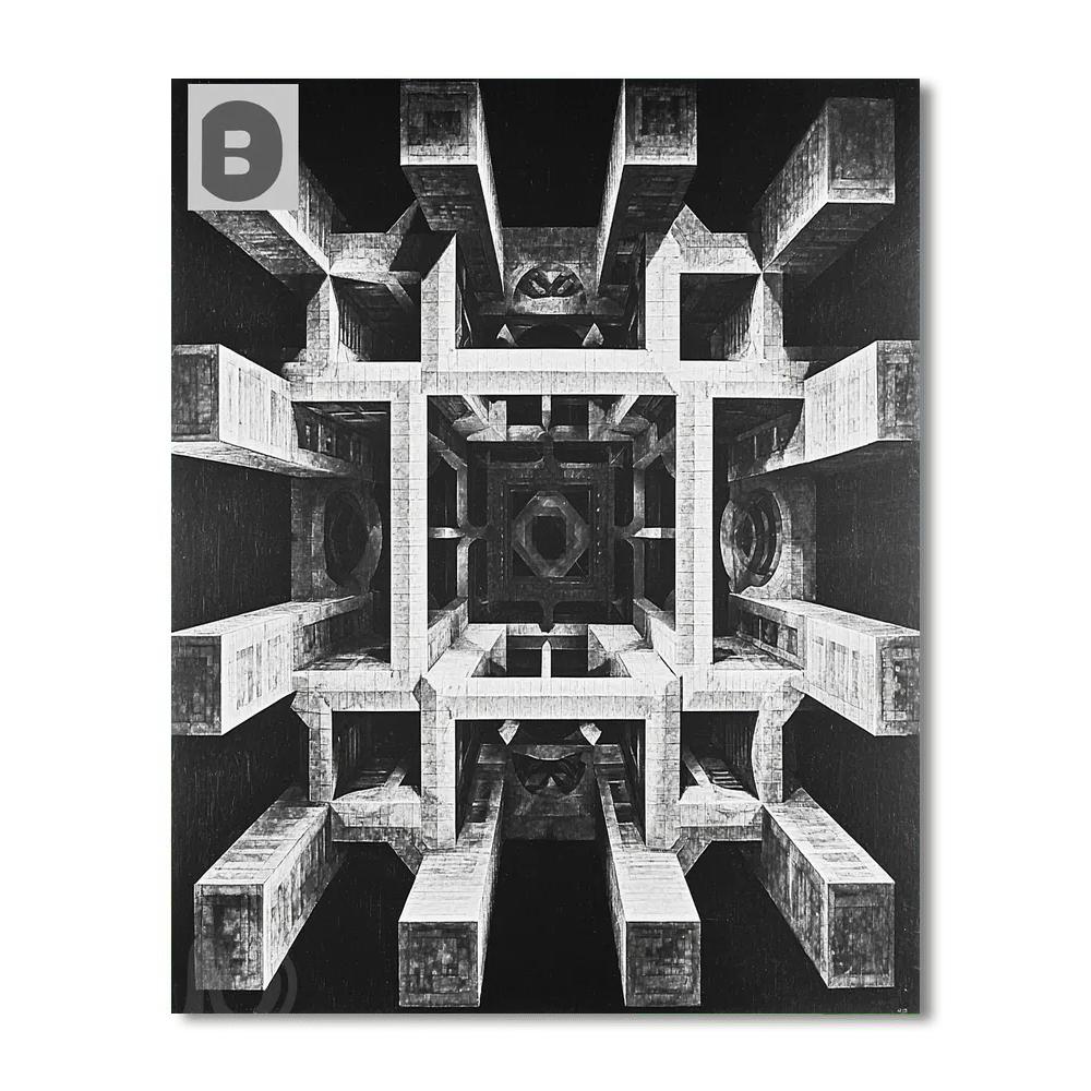 M.C. Escher Inspired Mystical Symmetry  Paint By Numbers