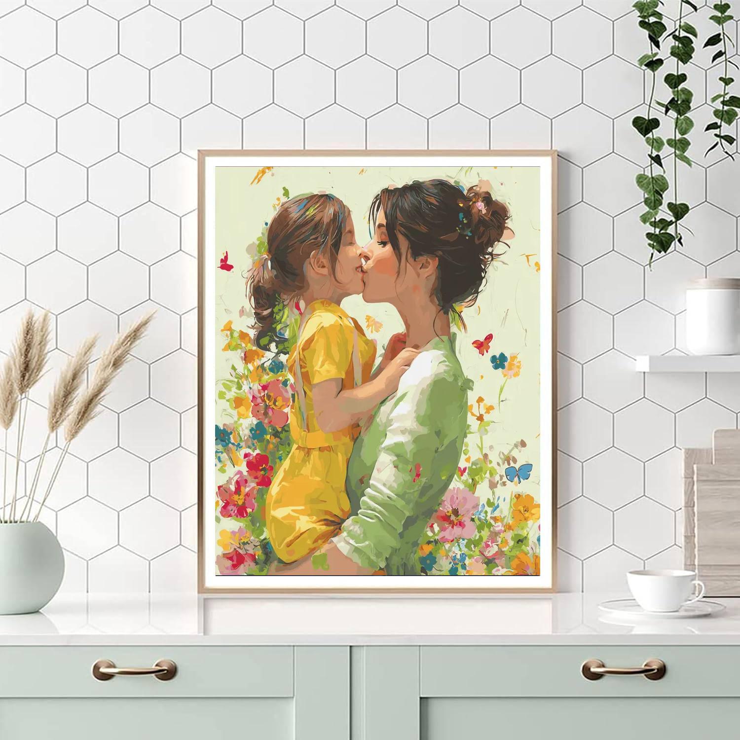 Kisses In The Garden Number Painting