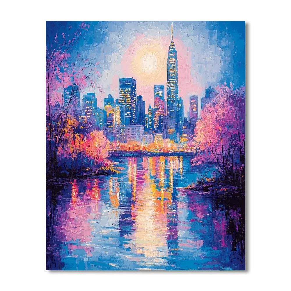 Claude Monet Inspired City Skylines Through Monet's Eyes  Paint By Number