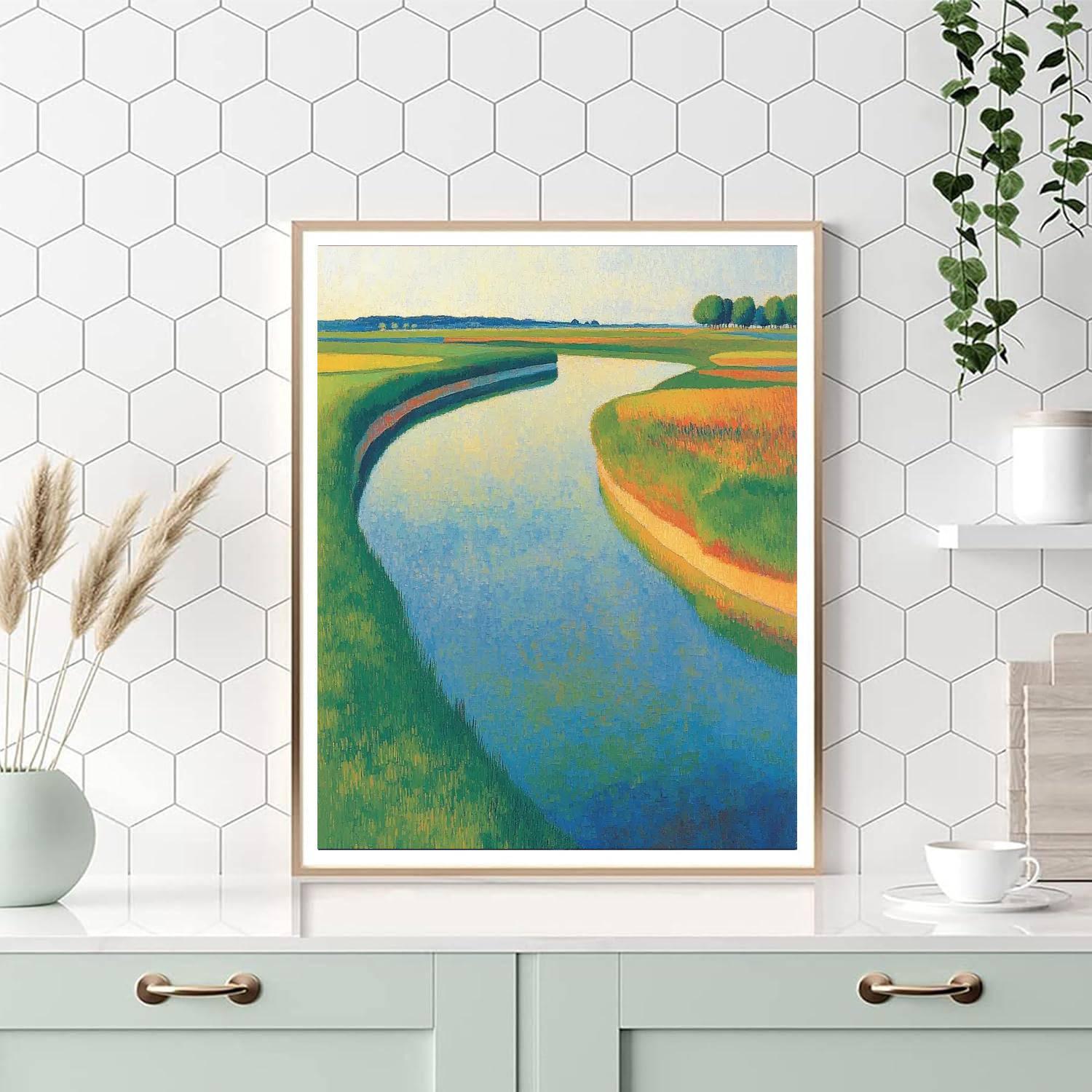 Georges Seurat Inspired Mirrored Landscapes  Paint By Number