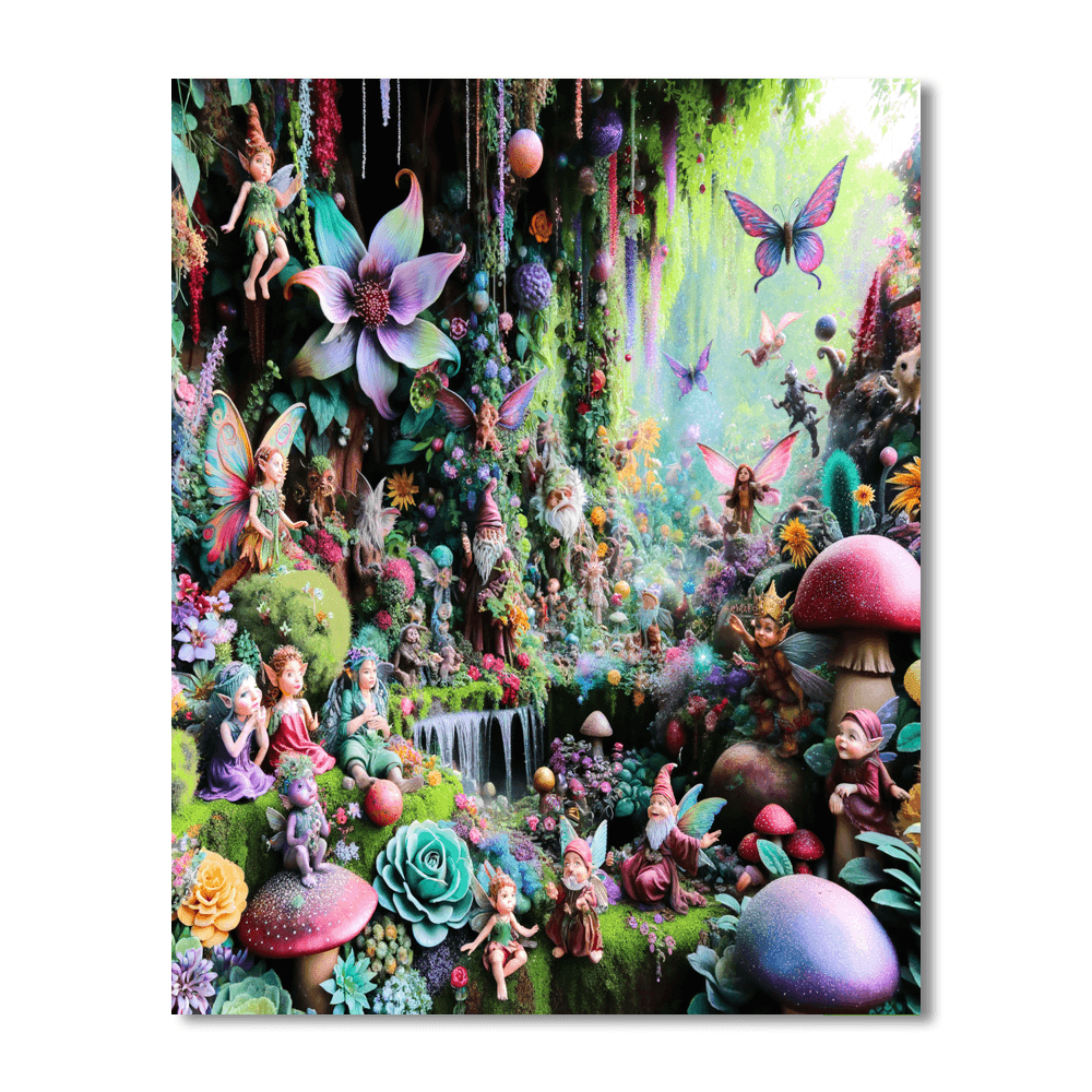 Charming Enchanted Garden Paint By Numbers Art