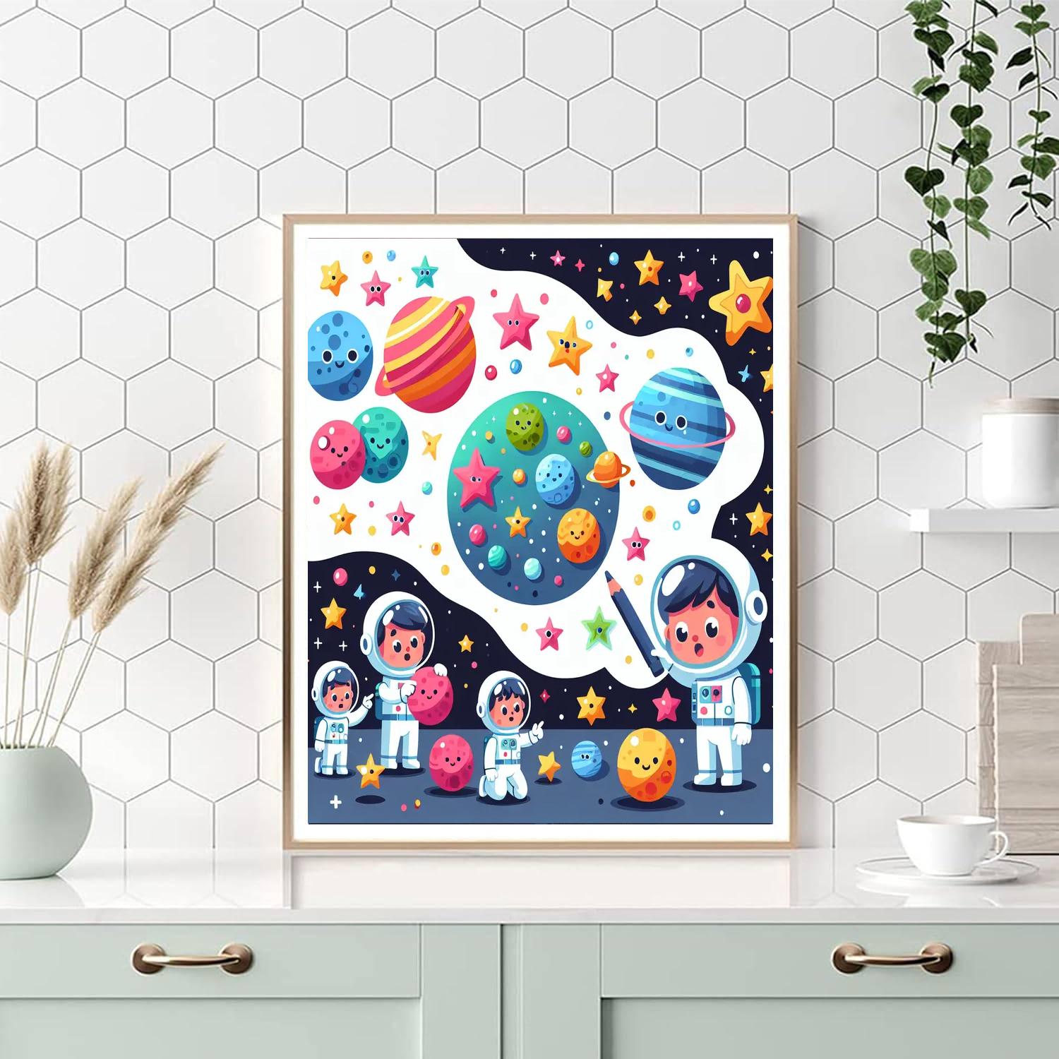 Starlit Space Mission Paint By Numbers