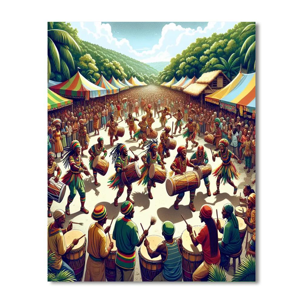 Maroon Festival - Jamaica Numbered Painting Kits