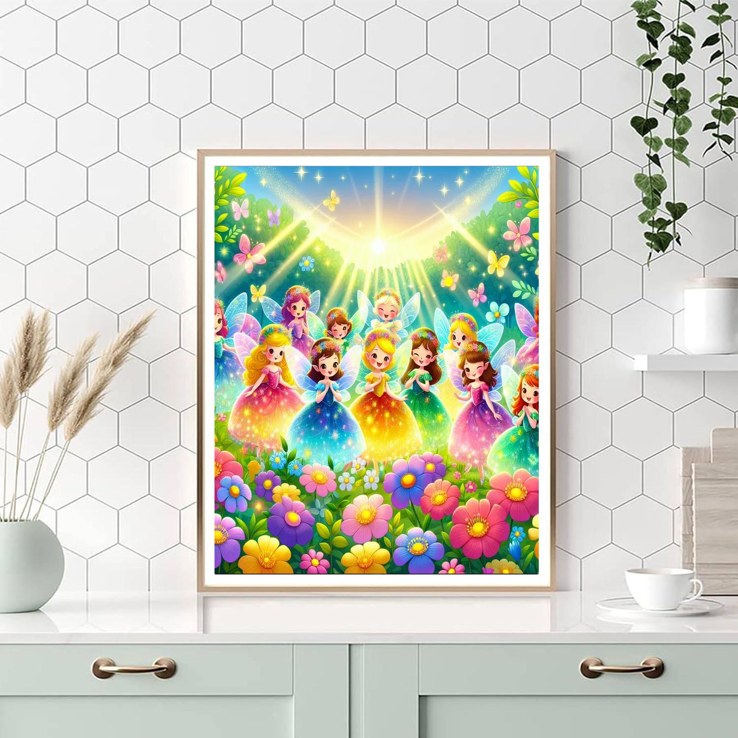 Lovely Little Garden Fairies Painting By Numbers Kit