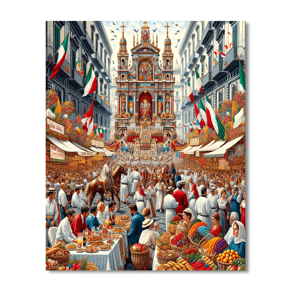 Feast Of San Gennaro - Italy Number Painting