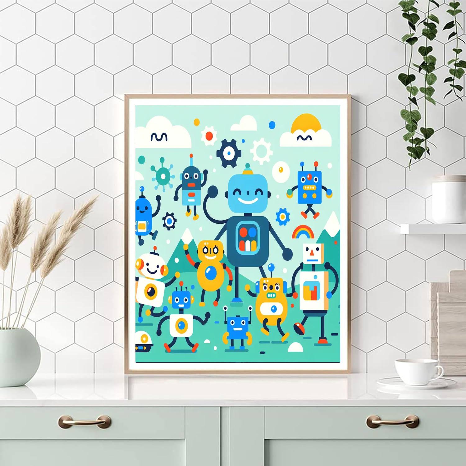 Robotic Rascals Painting By Numbers Kit