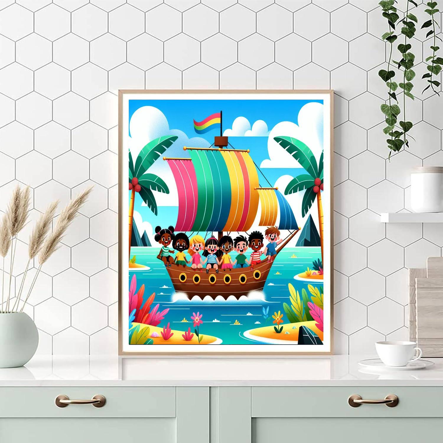 Journey To The Magic Islands Painting By Numbers Kit