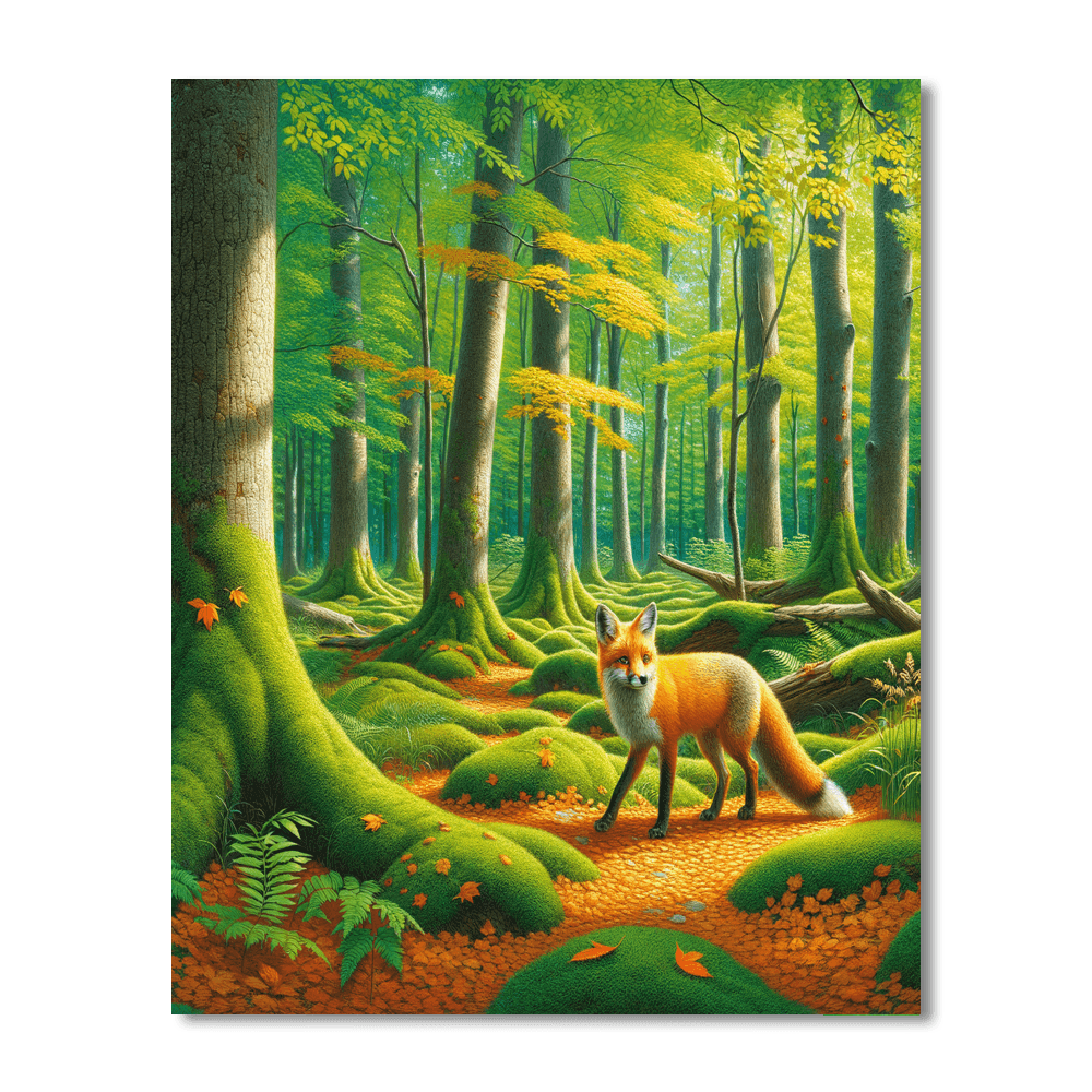 Fox's Enchanted Glade Painting Number Kit
