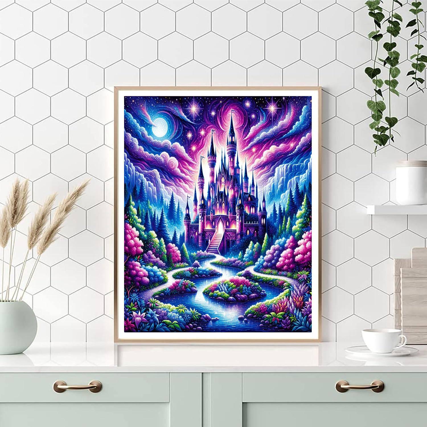 Enchanting Castle At Dusk Paint By Color