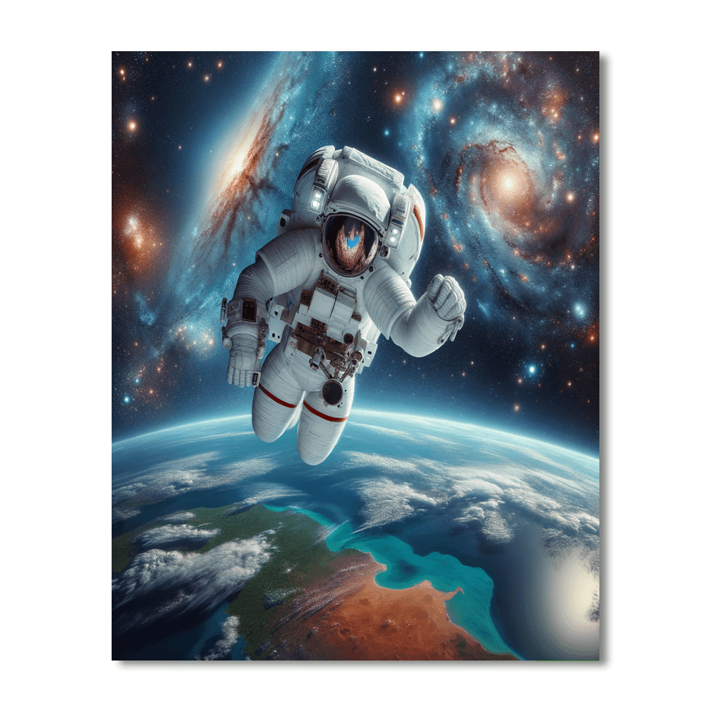 Astronaut in Space - DIY Painting By Numbers Kit